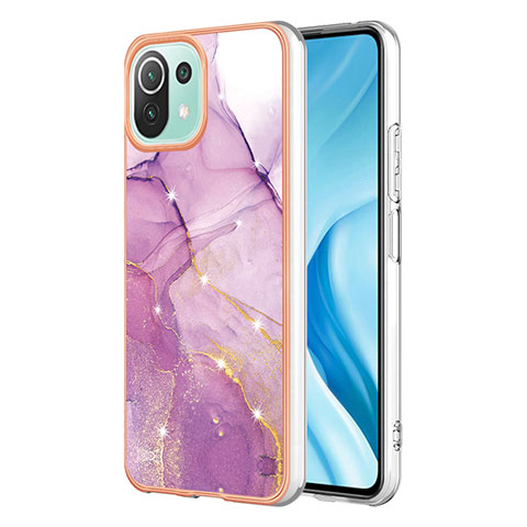 Funda Silicona Gel Goma Patron de Moda Carcasa YB1 para Xiaomi Mi 11 Lite 4G Purpura Claro