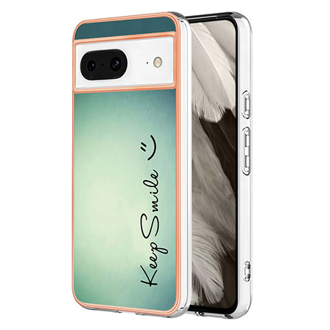 Funda Silicona Gel Goma Patron de Moda Carcasa YB2 para Google Pixel 8 5G Verde