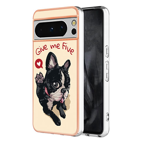 Funda Silicona Gel Goma Patron de Moda Carcasa YB2 para Google Pixel 8 Pro 5G Caqui