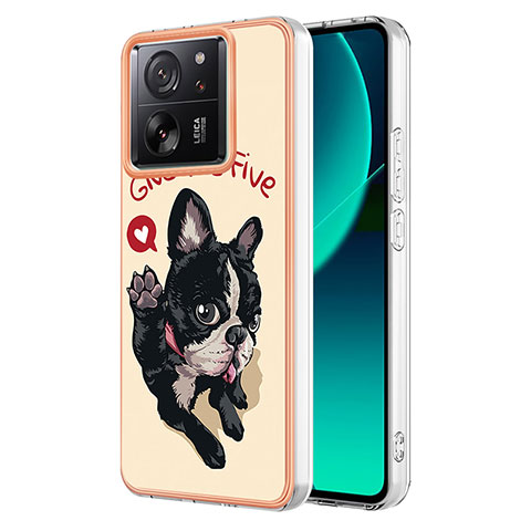 Funda Silicona Gel Goma Patron de Moda Carcasa YB2 para Xiaomi Mi 13T 5G Caqui