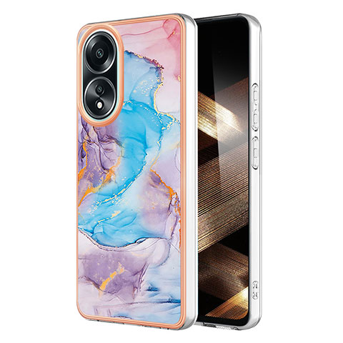 Funda Silicona Gel Goma Patron de Moda Carcasa YB3 para Oppo A38 Azul