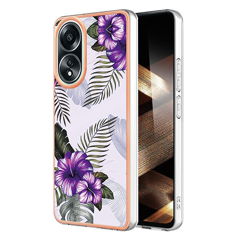 Funda Silicona Gel Goma Patron de Moda Carcasa YB3 para Oppo A38 Morado