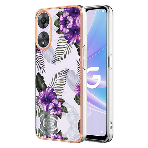 Funda Silicona Gel Goma Patron de Moda Carcasa YB3 para Oppo A58 5G Morado