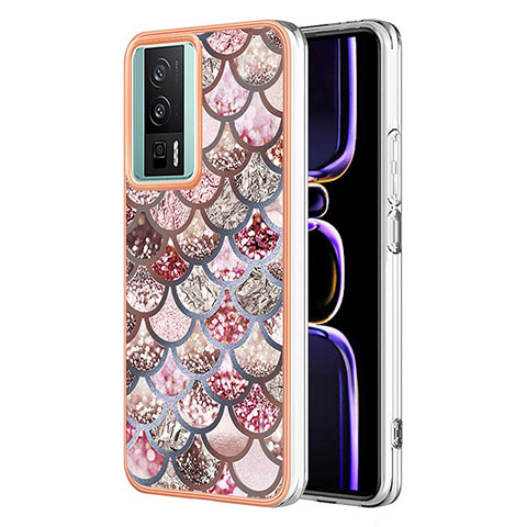 Funda Silicona Gel Goma Patron de Moda Carcasa YB3 para Xiaomi Poco F5 Pro 5G Marron