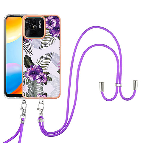 Funda Silicona Gel Goma Patron de Moda Carcasa YB3 para Xiaomi Redmi 10 Power Morado