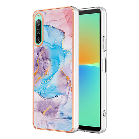 Funda Silicona Gel Goma Patron de Moda Carcasa YB4 para Sony Xperia 10 IV Azul