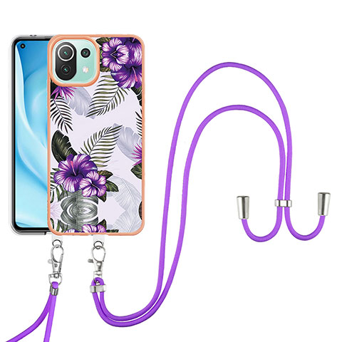 Funda Silicona Gel Goma Patron de Moda Carcasa YB4 para Xiaomi Mi 11 Lite 4G Morado