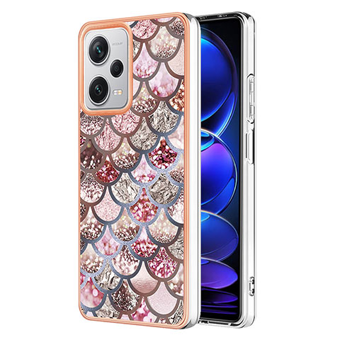 Funda Silicona Gel Goma Patron de Moda Carcasa YB4 para Xiaomi Redmi Note 12 Pro+ Plus 5G Marron