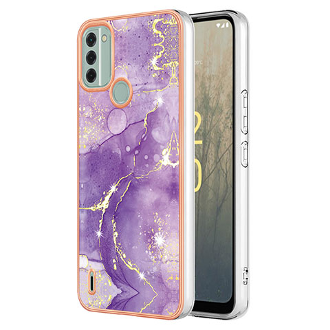 Funda Silicona Gel Goma Patron de Moda Carcasa YB5 para Nokia C31 Morado