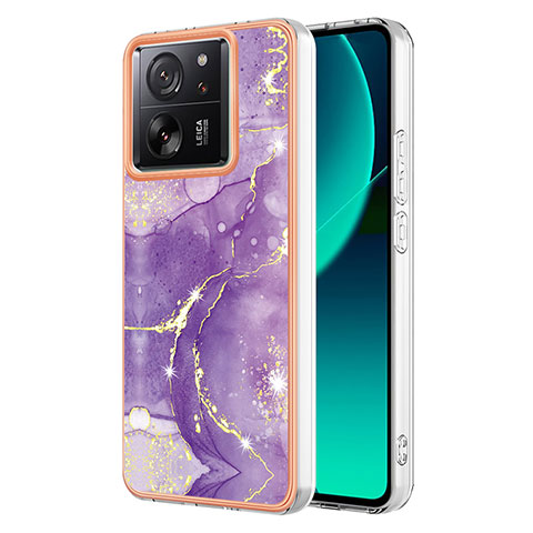 Funda Silicona Gel Goma Patron de Moda Carcasa YB5 para Xiaomi Mi 13T Pro 5G Morado