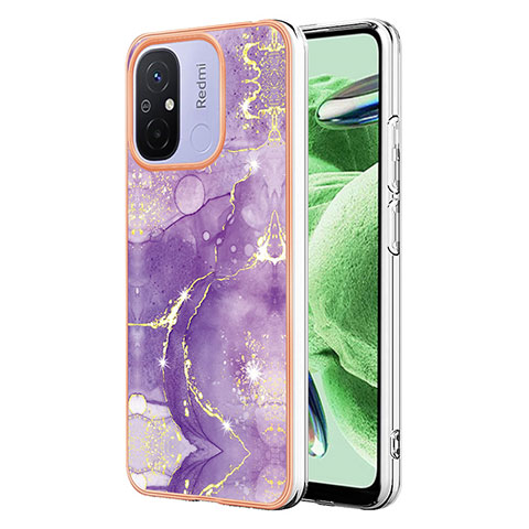 Funda Silicona Gel Goma Patron de Moda Carcasa YB5 para Xiaomi Poco C55 Morado