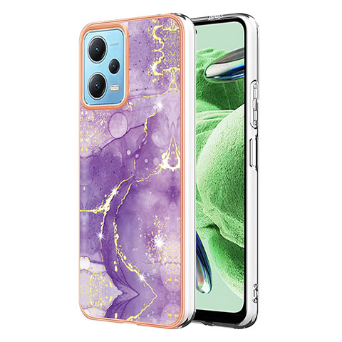 Funda Silicona Gel Goma Patron de Moda Carcasa YB5 para Xiaomi Redmi Note 12 5G Morado