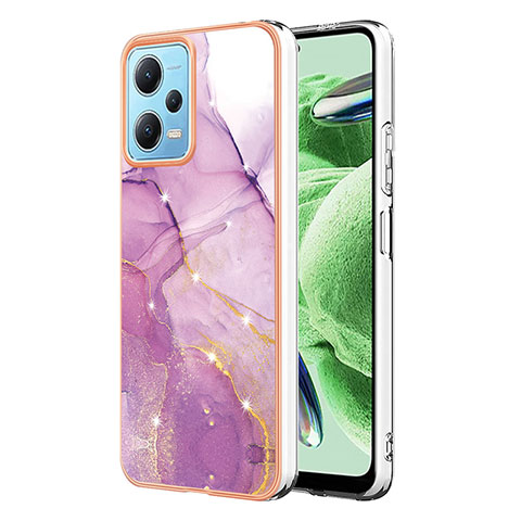 Funda Silicona Gel Goma Patron de Moda Carcasa YB5 para Xiaomi Redmi Note 12 5G Purpura Claro