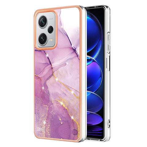 Funda Silicona Gel Goma Patron de Moda Carcasa YB5 para Xiaomi Redmi Note 12 Explorer Purpura Claro