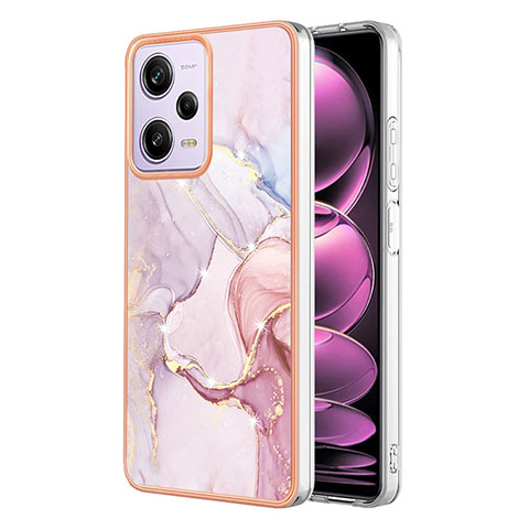 Funda Silicona Gel Goma Patron de Moda Carcasa YB5 para Xiaomi Redmi Note 12 Pro 5G Rosa