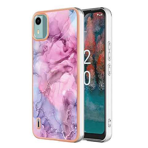 Funda Silicona Gel Goma Patron de Moda Carcasa YB7 para Nokia C12 Pro Purpura Claro