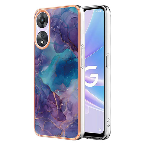 Funda Silicona Gel Goma Patron de Moda Carcasa YB7 para Oppo A58 5G Morado