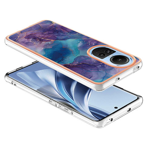 Funda Silicona Gel Goma Patron de Moda Carcasa YB7 para Oppo Reno10 5G Morado