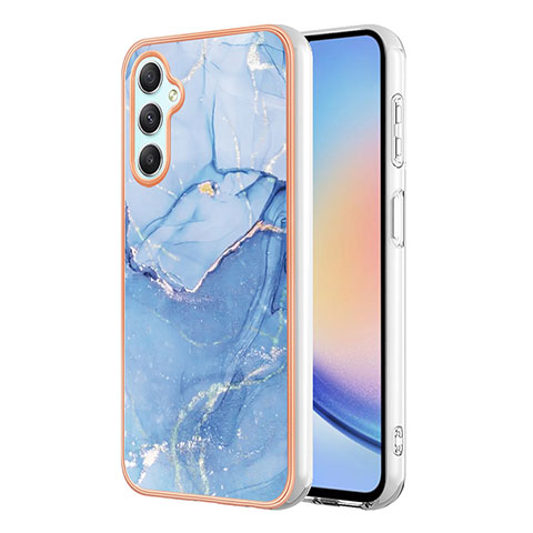 Funda Silicona Gel Goma Patron de Moda Carcasa YB7 para Samsung Galaxy A24 4G Azul