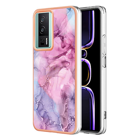 Funda Silicona Gel Goma Patron de Moda Carcasa YB7 para Xiaomi Poco F5 Pro 5G Purpura Claro