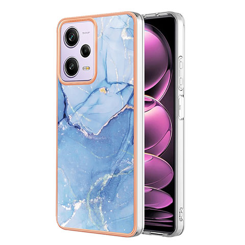 Funda Silicona Gel Goma Patron de Moda Carcasa YB7 para Xiaomi Redmi Note 12 Pro 5G Azul