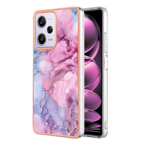 Funda Silicona Gel Goma Patron de Moda Carcasa YB7 para Xiaomi Redmi Note 12 Pro 5G Purpura Claro