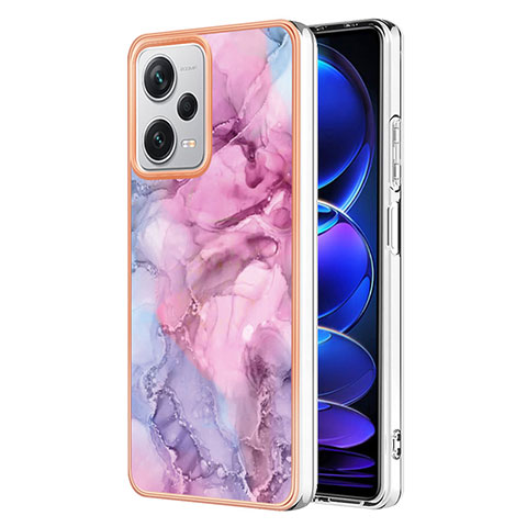 Funda Silicona Gel Goma Patron de Moda Carcasa YB7 para Xiaomi Redmi Note 12 Pro+ Plus 5G Purpura Claro