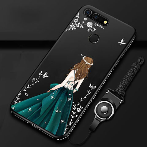 Funda Silicona Gel Goma Vestido de Novia Carcasa K01 para Huawei Honor View 20 Verde