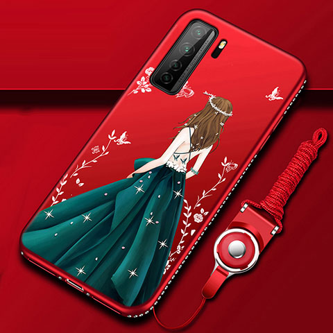 Funda Silicona Gel Goma Vestido de Novia Carcasa K01 para Huawei Nova 7 SE 5G Multicolor