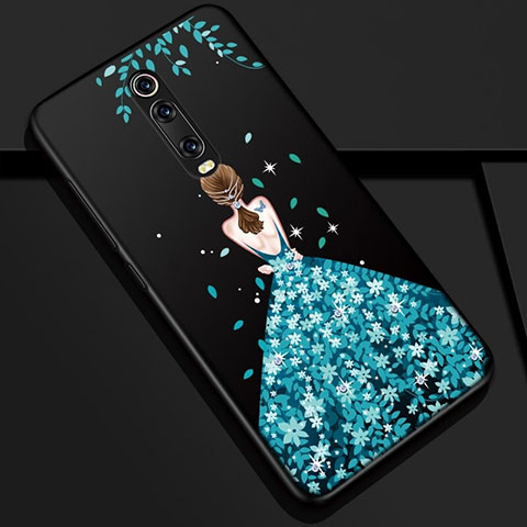 Funda Silicona Gel Goma Vestido de Novia Carcasa K01 para Xiaomi Redmi K20 Azul