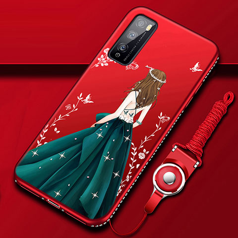 Funda Silicona Gel Goma Vestido de Novia Carcasa para Huawei Enjoy 20 Pro 5G Multicolor