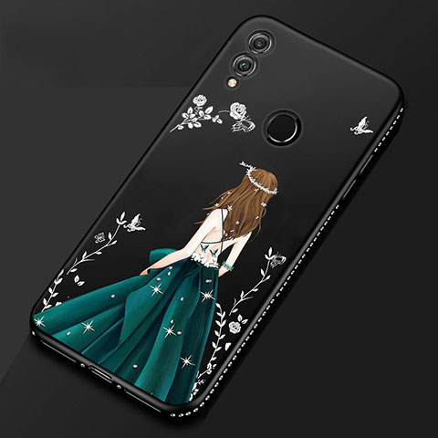 Funda Silicona Gel Goma Vestido de Novia Carcasa para Huawei Honor V10 Lite Negro