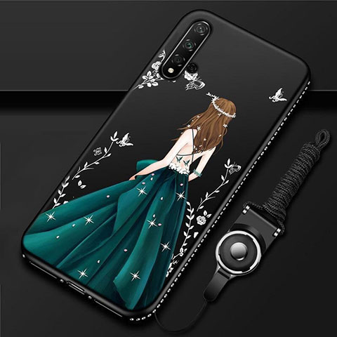 Funda Silicona Gel Goma Vestido de Novia Carcasa para Huawei Nova 5 Verde