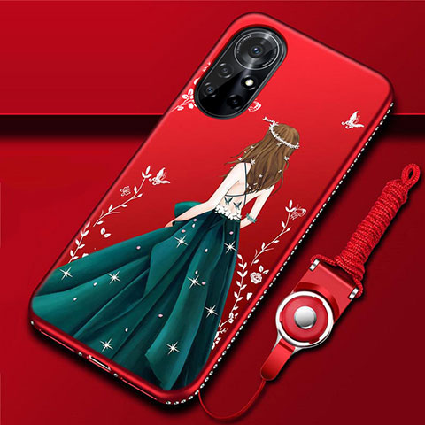 Funda Silicona Gel Goma Vestido de Novia Carcasa para Huawei Nova 8 Pro 5G Verde