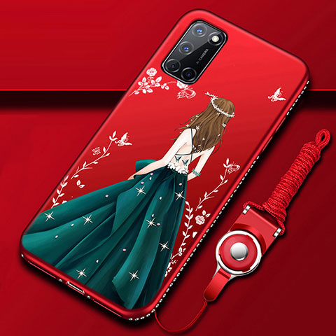 Funda Silicona Gel Goma Vestido de Novia Carcasa para Oppo A52 Multicolor