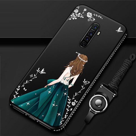 Funda Silicona Gel Goma Vestido de Novia Carcasa para Oppo Reno Ace Verde