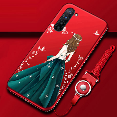 Funda Silicona Gel Goma Vestido de Novia Carcasa para Oppo Reno3 Multicolor