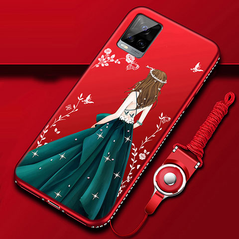 Funda Silicona Gel Goma Vestido de Novia Carcasa para Vivo V20 Pro 5G Verde