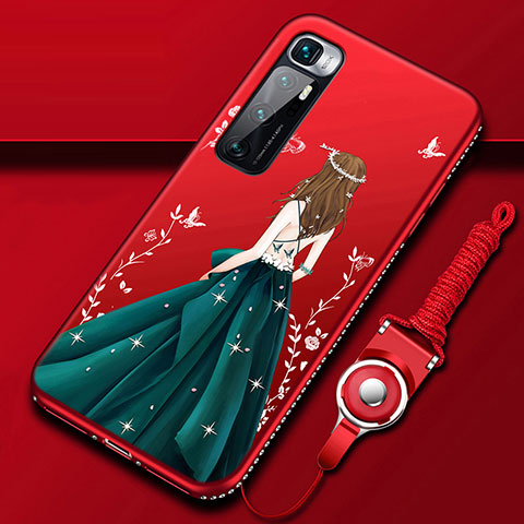 Funda Silicona Gel Goma Vestido de Novia Carcasa para Xiaomi Mi 10 Ultra Verde