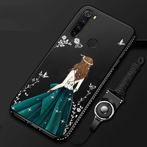 Funda Silicona Gel Goma Vestido de Novia Carcasa para Xiaomi Redmi Note 8T Negro