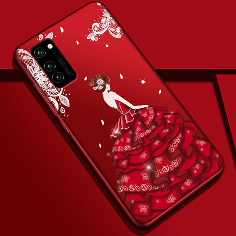 Funda Silicona Gel Goma Vestido de Novia Carcasa S01 para Huawei Honor V30 5G Multicolor