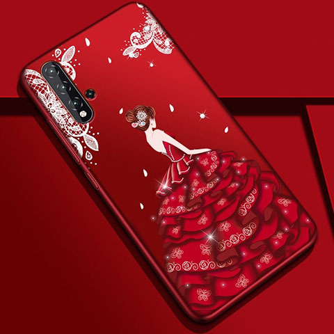 Funda Silicona Gel Goma Vestido de Novia Carcasa S01 para Huawei Nova 5 Pro Vistoso