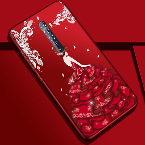 Funda Silicona Gel Goma Vestido de Novia Carcasa S01 para Oppo Reno2 Vistoso