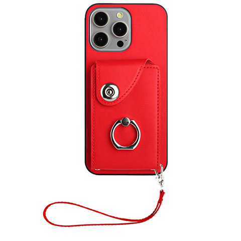 Funda Silicona Goma de Cuero Carcasa BF1 para Apple iPhone 15 Pro Max Rojo