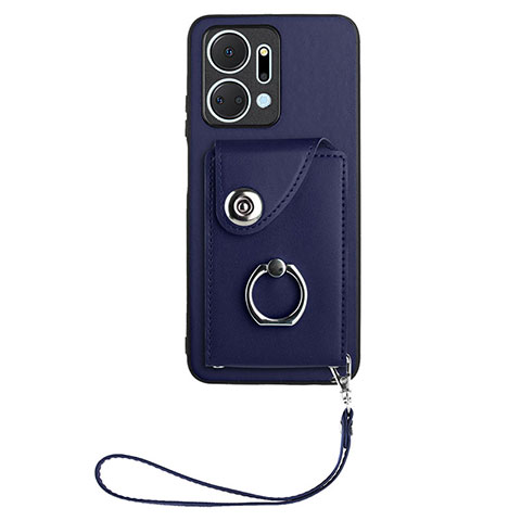 Funda Silicona Goma de Cuero Carcasa BF1 para Huawei Honor X7a Azul