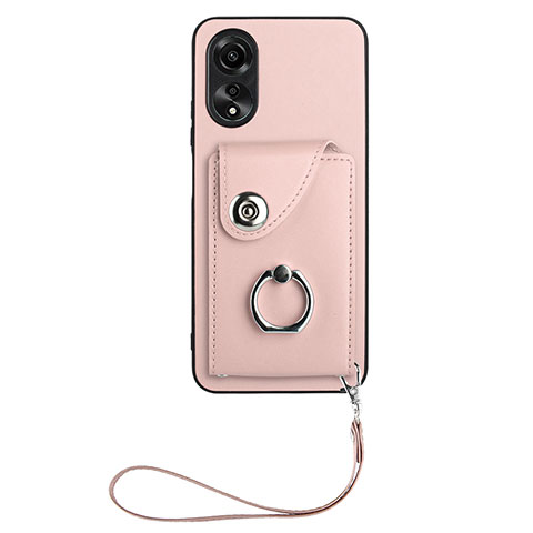 Funda Silicona Goma de Cuero Carcasa BF1 para Oppo A58 5G Oro Rosa