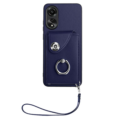 Funda Silicona Goma de Cuero Carcasa BF1 para Oppo A78 4G Azul