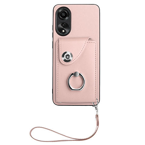 Funda Silicona Goma de Cuero Carcasa BF1 para Oppo A78 4G Oro Rosa