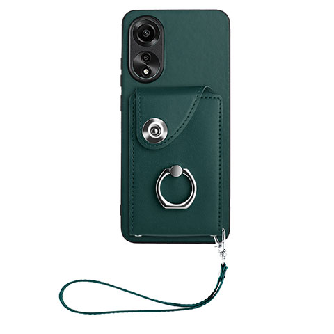 Funda Silicona Goma de Cuero Carcasa BF1 para Oppo A78 4G Verde