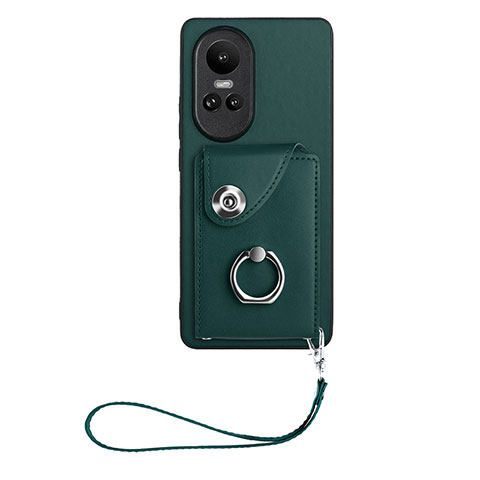 Funda Silicona Goma de Cuero Carcasa BF1 para Oppo Reno10 Pro 5G Verde Noche